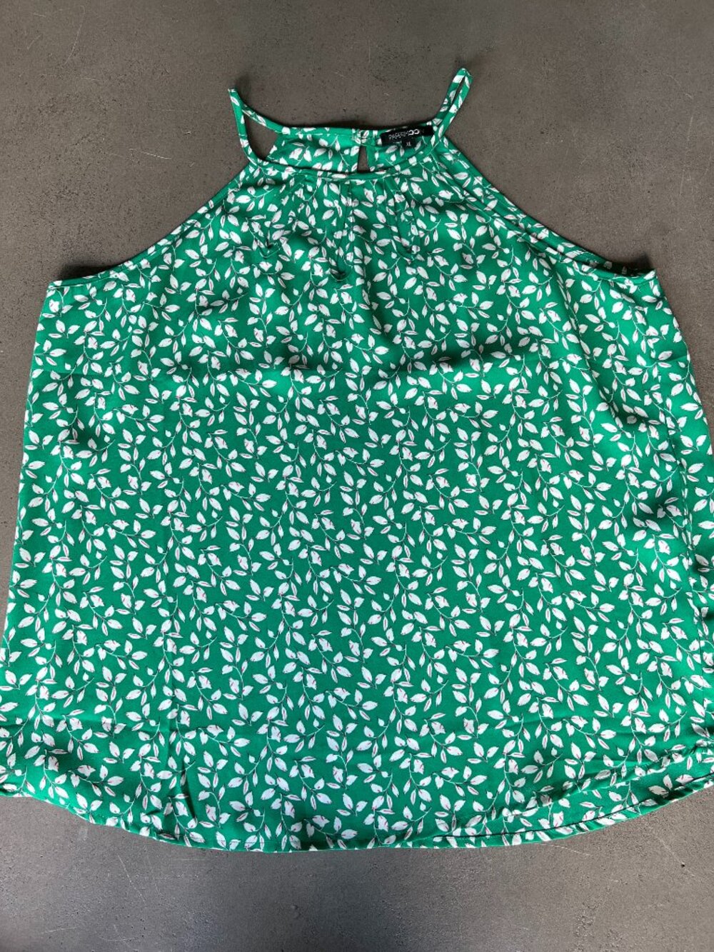 Papermoon Stitch Fix Green Floral Keyhole Tank Top- XL